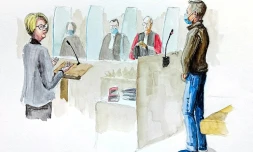 Croquis de l'audience du 18 novembre 2020 où Isabelle Fouillot avait déjà témoigné au procès de son ancien gendre Jonathann Daval