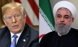 Montage photo du 23 juillet 2018 montrant le président américain Donald Trump et le président iranien Hassan Rohani
AFP PHOTO/HO/PRESIDENCE IRANIENNE