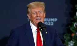 L'ancien président américain Donald Trump, candidat à l'élection présidentielle de 2024, à Waterloo, dans l'Iowa, le 19 décembre 2023