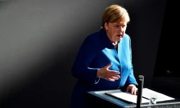 La chancellière allemande Angela Merkel le 17 octobre 2018 à Berlin