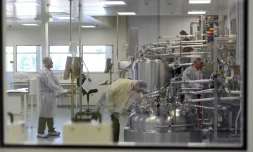 Le laboratoire de fabrication de vaccins de Pasteur Sanofi le 13 mai 2011 à Neuville-sur-Saône