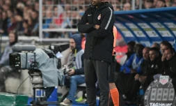 Thierry Henry en déplacement avec Monaco à Strasbourg, pour ses débuts comme entraîneur en Ligue 1, le 20 octobre 2018