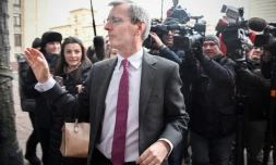 L'ambassadeur britannique Laurie Bristow arrive au ministère russe aux Affaires étrangères, le 13 mars 2018 à Mosc ou