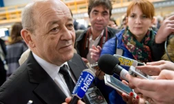 Jean-Yves Le Drian à Montlucon le 5 avril 2016