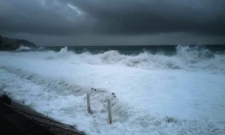 La Promenade des Anglais, à Nice, frappée par la tempête Alex le 2 octobre 2020