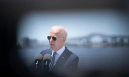 Joe Biden lors d'un discours sur l'emploi Ă Westlake en Louisiane le 6 mai 2021