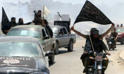 Des combattants affiliés à Al-Qaïda, à Alep, dans le nord de la Syrie, le 26 mai 2015