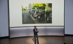 Le patron de Google, Sundar Pichai, lors d'une présentation à San Francisco, le 4 octobre 2017