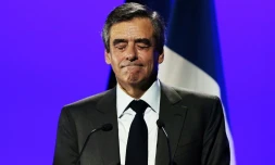 François Fillon lors d'une meeting à Caen, le  16 mars 2017