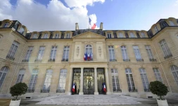 Le palais de l'Elysée à Paris où Emmanuel Macron est de nouveau investi président 