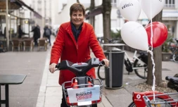 La candidate écologiste à la mairie de Villeurbanne, Béatrice Vessiller, le 23 janvier 2020 dans sa ville