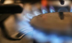 Un brûleur au gaz, le 27 janvier 2021 à Quimper