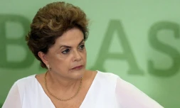 La présidente brésilienne Dilma Rousseff le 1er avril 2016 à Brasilia