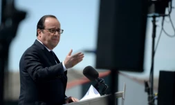 François Hollande à Argenton-sur-Creuse, en France, le 5 mai 2017
