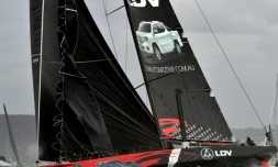 Le voilier Comanche au départ de la course Sydney-Hobart, le 26 décembre 2017 