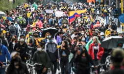 Manifestation contre la réforme fiscale à Bogota, le 4 mai 2021