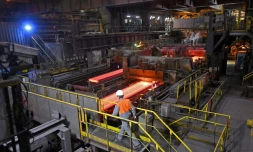 Sur le site d'ArcelorMittal à Dunkerque, le 11 février 2022