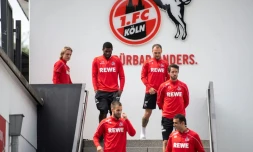 Les joueurs de Cologne avant une séance d'entraßnement, le 4 mai 2020