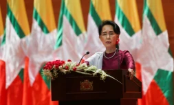 Aung San Suu Kyi fait un discours à la Nation à Naypyidaw le 19 septembre 2017