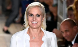 Maria Grazia Chiuri lors de son dernier défilé Valentino à Paris, le 8 juillet 2016
