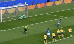 Le Brésil reste sur une défaite devant l'Australie, malgré l'ouverture du score, sur penalty, par Marta, le 13 juin 2019 à La Mosson