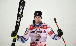 Le Français Alexis Pinturault 3e du slalom géant d'Are aux Mondiaux de ski alpin le 15 février 2019