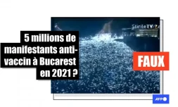   Attention, cette vidéo ne montre pas des manifestants roumains anti-vaccin en 2021 mais une manifestation contre la corruption en 2017