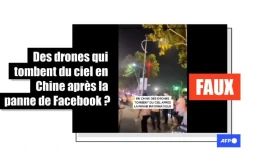   Ces drones sont tombés pendant un spectacle en Chine et non après la panne de Facebook