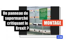   Cette photo a été modifiée: le panneau original ne condamne pas le vote en faveur du Brexit