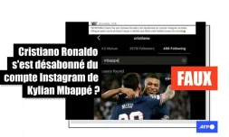   Non, le footballeur portugais Cristiano Ronaldo ne s'est pas désabonné du compte Instagram de Kylian Mbappé