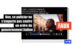   Attention à cette vidéo prétendant montrer un policier en colère contre le gouvernement italien