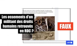  Non, ces photos ne montrent pas les ossements d'un militant congolais des droits humains