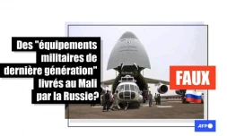   Non, cette photo ne montre pas des "tonnes d'équipements militaires" russes tout juste livrées au Mali