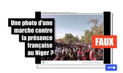   Cette photo ne montre pas "une marche contre la présence française au Niger"