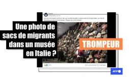   Attention, ces sacs à dos de migrants n'ont pas été exposés dans un musée italien