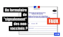   "Demande de signalement d'un individu non-vacciné" : attention à ce formulaire parodique
