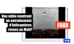   Non, cette vidéo ne montre pas des vols d'essais d'hélicoptères russes au Mali