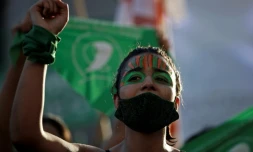 Manifestation pour le droit à l'avortement, le 10 décembre 2020 à Buenos Aires, en Argentine