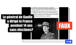   Le général de Gaulle n'a pas dirigé la France pendant 14 ans sans élection, comme l'affirment ces infox au Mali