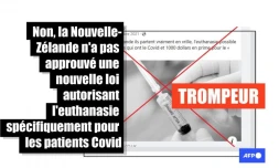   Non, la Nouvelle-Zélande n'a pas approuvé une loi autorisant l'euthanasie spécifiquement pour les patients Covid