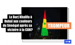   Ces photos de la tour Burj Khalifa aux couleurs du Sénégal datent de 2020 et non de sa victoire à la CAN de 2022