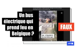Le bus en feu dans cette vidéo n'est pas un véhicule électrique