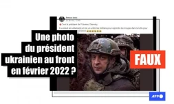 Non, cette photo du président ukrainien n'a pas été prise sur un champ de bataille après l'invasion russe