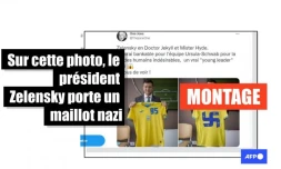   Attention à cette photo falsifiée du président ukrainien tenant un T-shirt à croix gammée