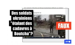 Non, cette vidéo ne montre pas des soldats ukrainiens "étalant des cadavres à Boutcha"