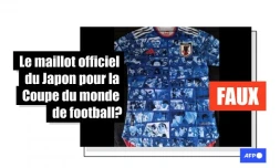 Ce maillot orné de dessins de manga n'est pas le maillot officiel du Japon pour le Mondial-2022