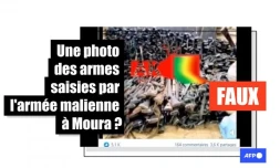 Attention, cette image ne montre pas des armes saisies par l'armée malienne