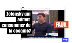 Zelensky affirme qu'il consomme de la cocaïne ? Attention, c'est un montage