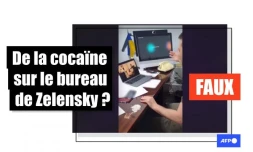 Zelensky filmé avec de la cocaïne sur son bureau ? C'est une vidéo truquée