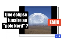   Une éclipse lunaire au "pôle Nord" ? C'est un montage